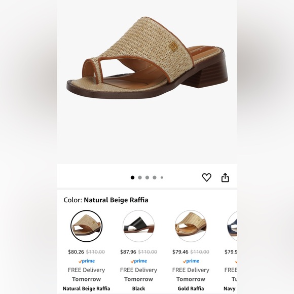 Franco Sarto Sia Slide Sandals in Natural Beige Raffia - Picture 8 of 8